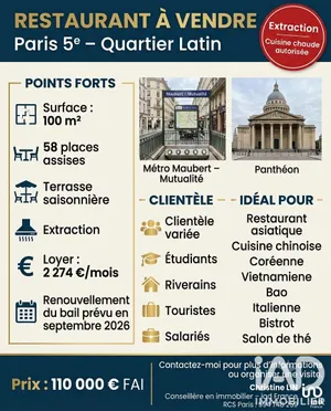 Restaurant à Paris (75005)