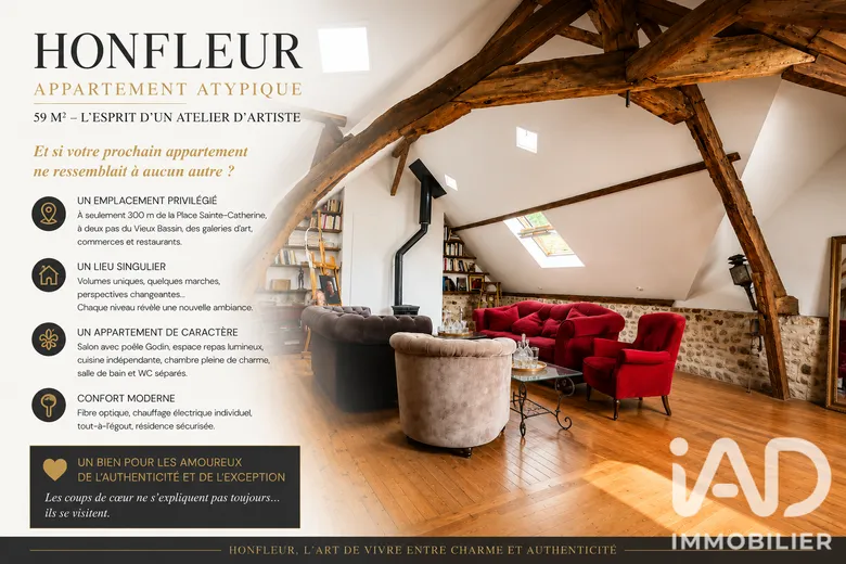 Appartement 2 pièces 60 m² · à Honfleur · 60 m² · 315 000 €
