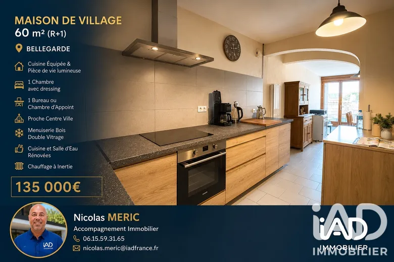 Maison 4 pièces 60 m² · à Bellegarde · 60 m² · 135 000 €