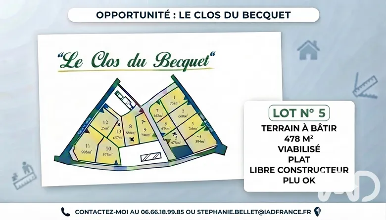 Terrain à bâtir à Terres-de-Caux (76640) · 52 900 €