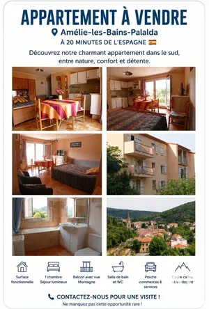Appartement à Amélie-les-Bains-Palalda (66110)