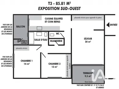Apartment in Sainte-Foy-lès-Lyon (69110)