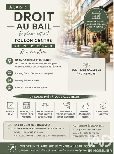 Droit au bail à Toulon (83000)