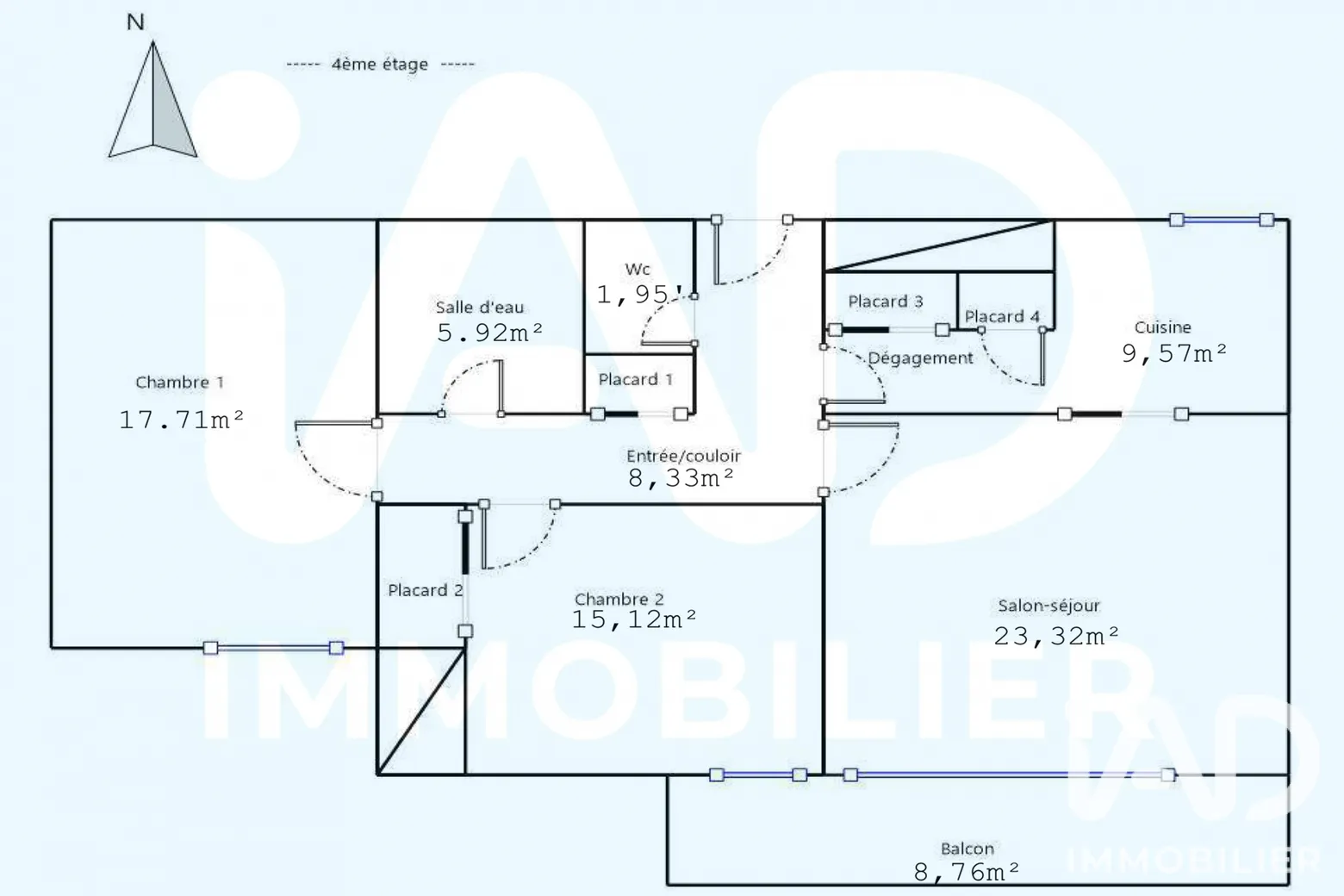 Vente appartement à Meaux (77100) : appartement 3 pièces 82 m² - 2090140 — 3
