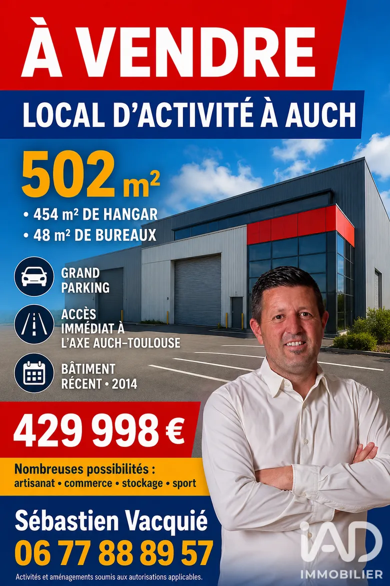 Murs commerciaux à Auch (32000) · 502 m² · 429 998 €