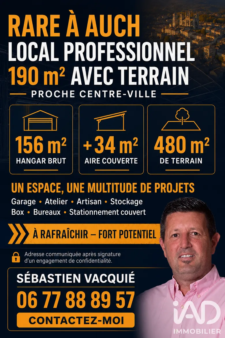Murs commerciaux à Auch (32000) · 159 m² · 139 600 €