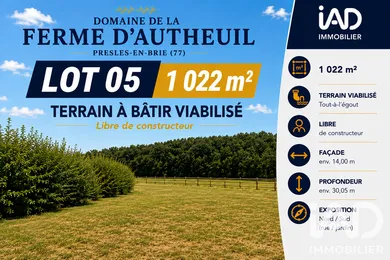 Terrain à bâtir à Presles-en-Brie (77220)