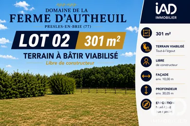 Terrain à bâtir à Presles-en-Brie (77220)