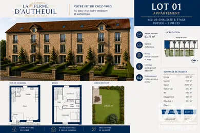 Duplex à Presles-en-Brie (77220)