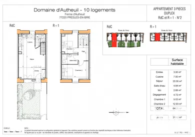 Duplex à Presles-en-Brie (77220)