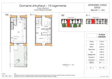Duplex à Presles-en-Brie (77220)
