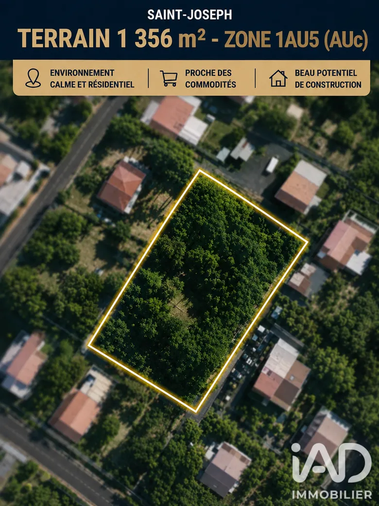 Terrain 1356 m² · à Saint-Joseph · 1 356 m² · 409 500 €