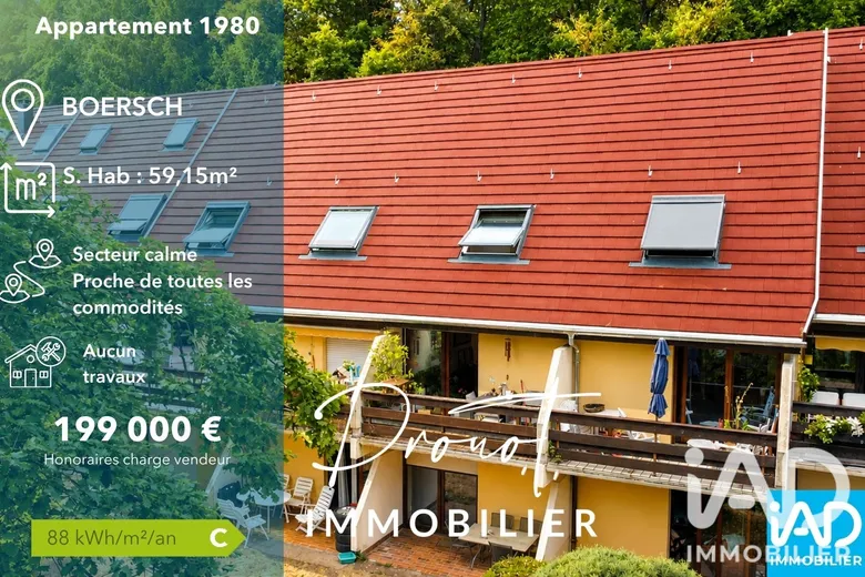 Appartement 3 pièces 59 m² · à Bœrsch · 59,2 m² · 199 000 €
