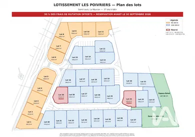 Terrain à bâtir à Saint-Louis (97450)