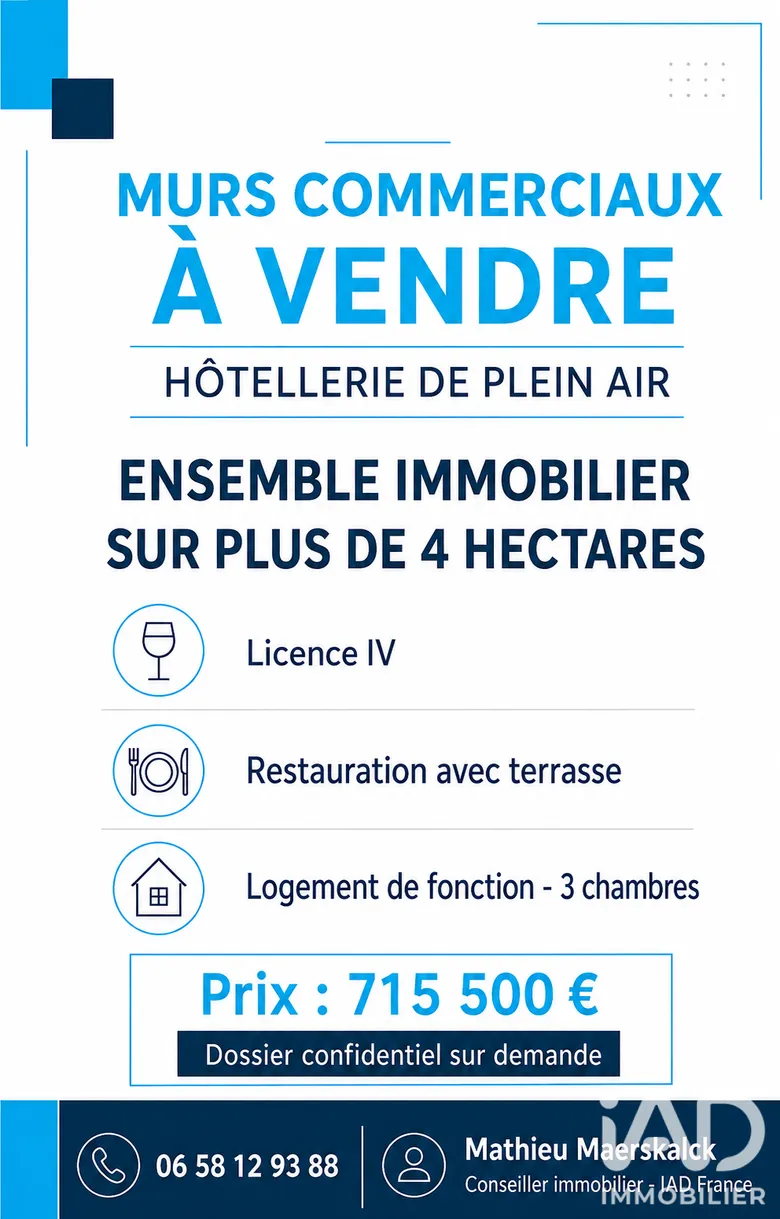 Murs commerciaux à Zutkerque (62370) · 700 m² · 715 500 €