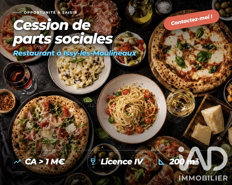 Restaurant à Issy-les-Moulineaux (92130) · 200 m² · 815 000 €