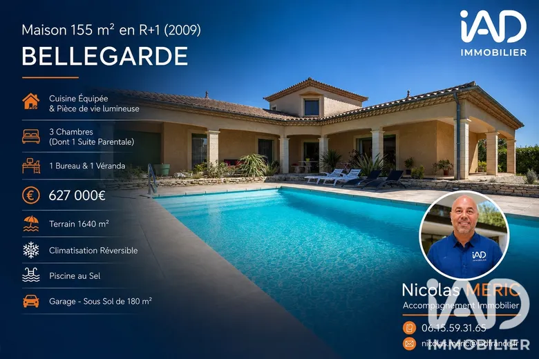 Maison 5 pièces 155 m² · à Bellegarde · 155 m² · 627 000 €
