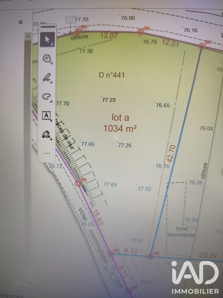 Terrain à bâtir à Chinon (37500) · 55 700 €