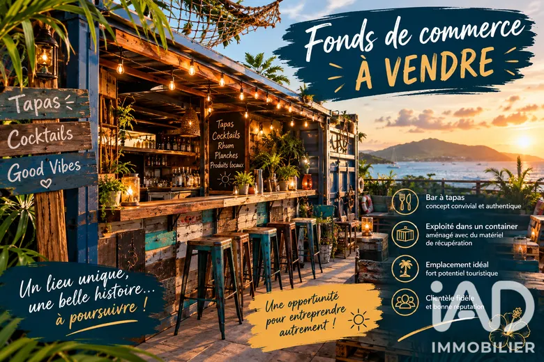 Local commercial 54 m² · à St Francois · 53,6 m² · 76 076 €
