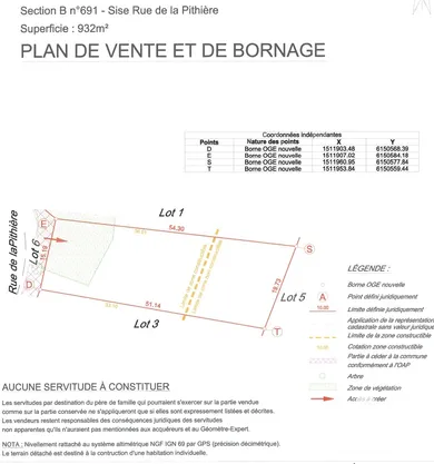 Terrain à bâtir à Tercé (86800)