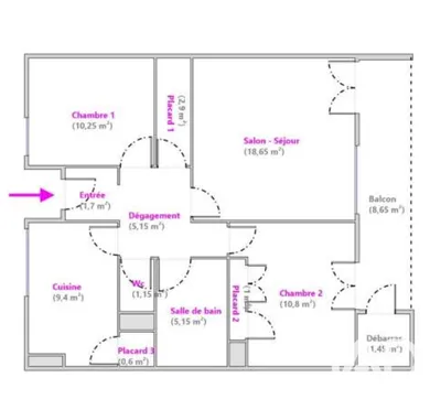 Appartement à Angers (49100)