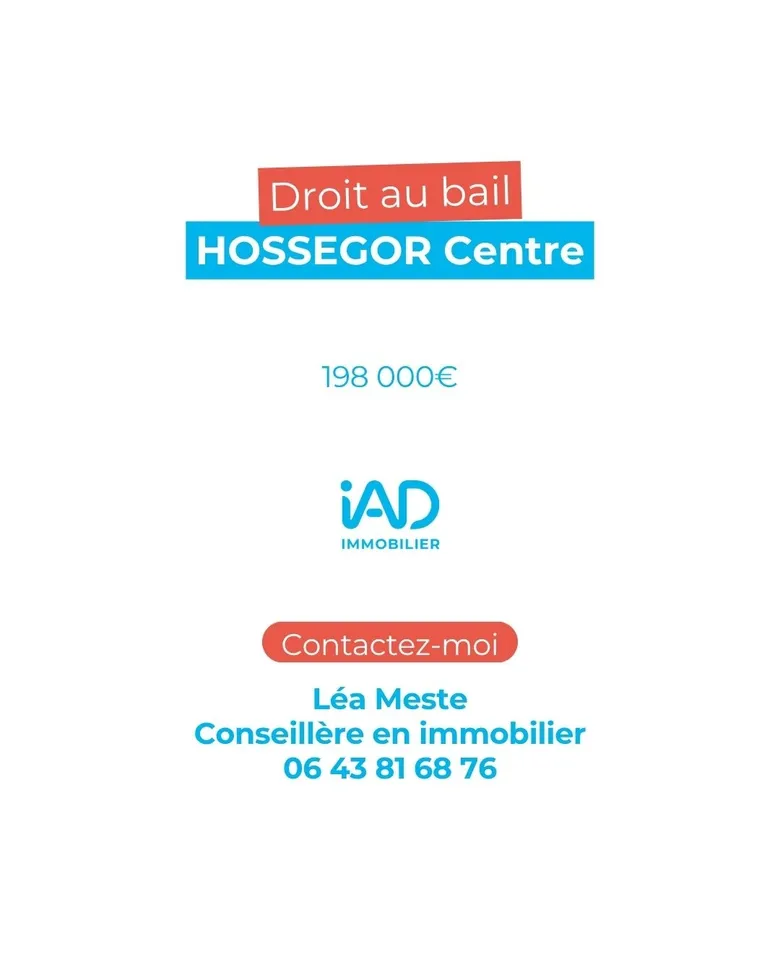 Droit au bail à Soorts-Hossegor (40150) · 25 m² · 198 000 €