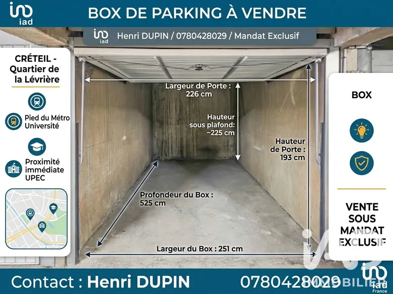 Parking 13 m² · à Créteil · 13,2 m² · 16 000 €