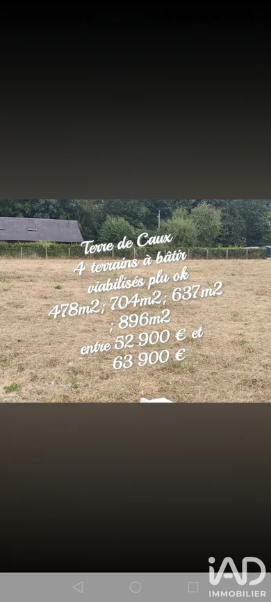 Terrain à bâtir à Terres-de-Caux (76640)