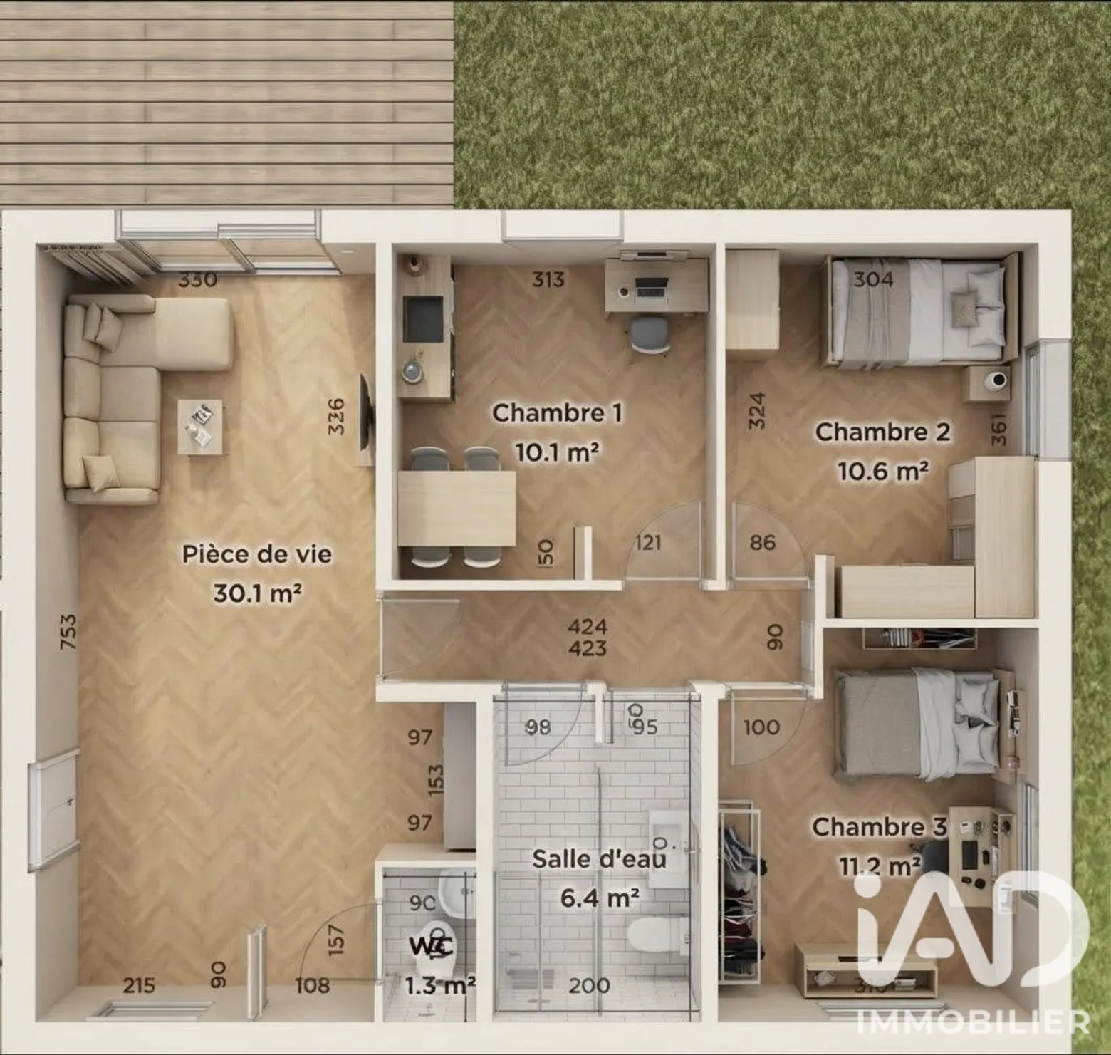 Vente maison à Saint-Hilaire-de-Riez (85270) : maison traditionnelle 4 pièces 70 m² - 2111306 — 3