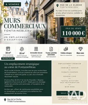 Murs commerciaux à Fontainebleau (77300)