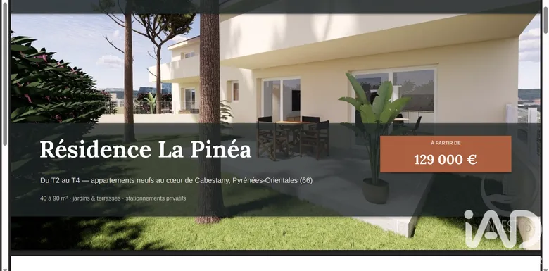 Appartement 2 pièces 40 m² · à Cabestany · 40 m² · 129 000 €