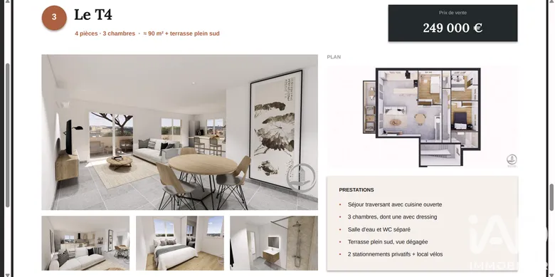 Appartement 4 pièces 90 m² · à Cabestany · 90 m² · 249 000 €