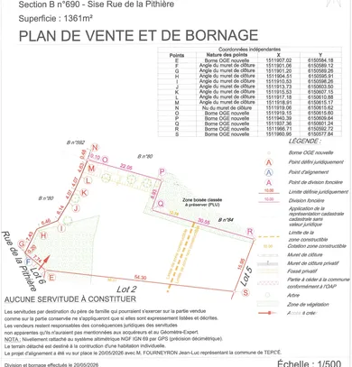 Terrain à bâtir à Tercé (86800)