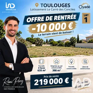 Terrain à bâtir à Toulouges (66350)