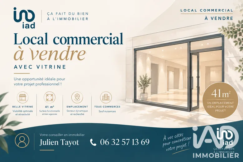 Murs commerciaux à Aytré (17440) · 41 m² · 120 080 €