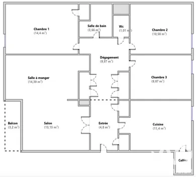 Appartement à Dijon (21000)