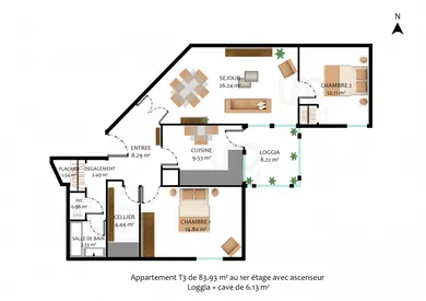 Appartement à Toulouse (31100)