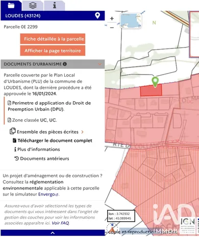 Terrain à Loudes (43320)