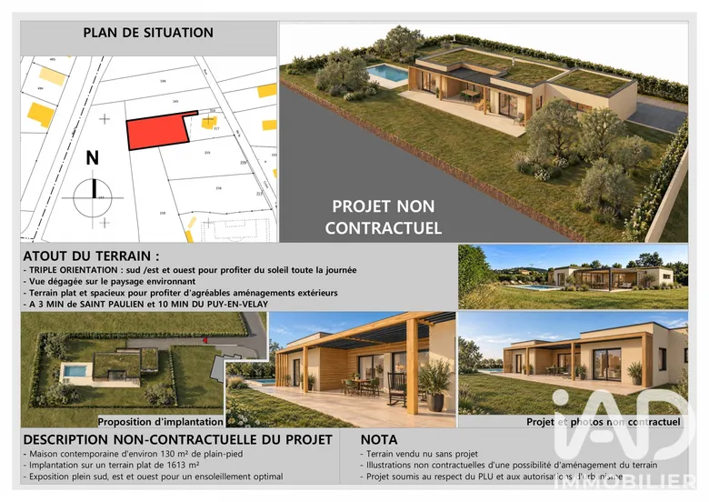 Terrain à Saint-Paulien (43350) · 59 000 €