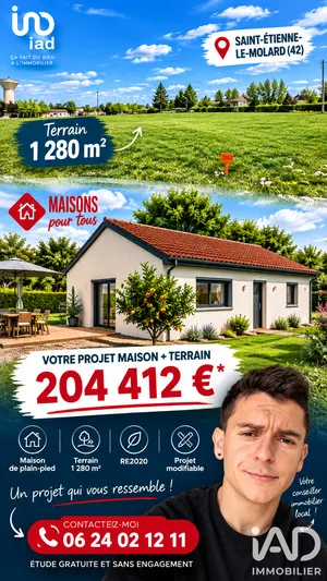 Building plot in Saint-Étienne-le-Molard (42130)