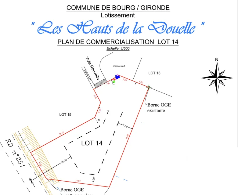 Terrain 970 m² · à Bourg · 68 000 €
