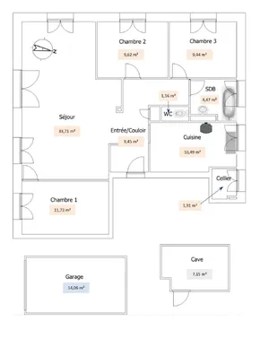 Appartement à Lons-le-Saunier (39000)
