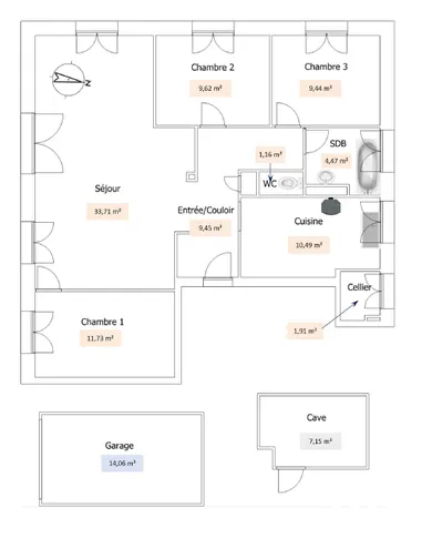 Appartement à Lons-le-Saunier (39000)