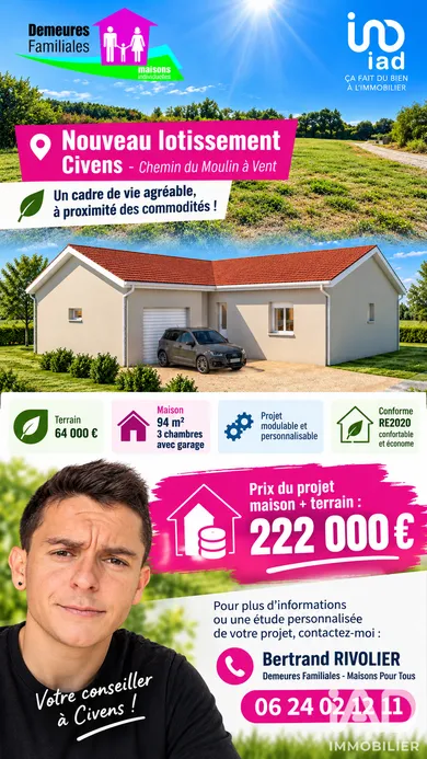 Terrain à bâtir à CIVENS (42110)