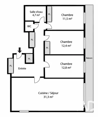 Appartement à Lyon (69009)