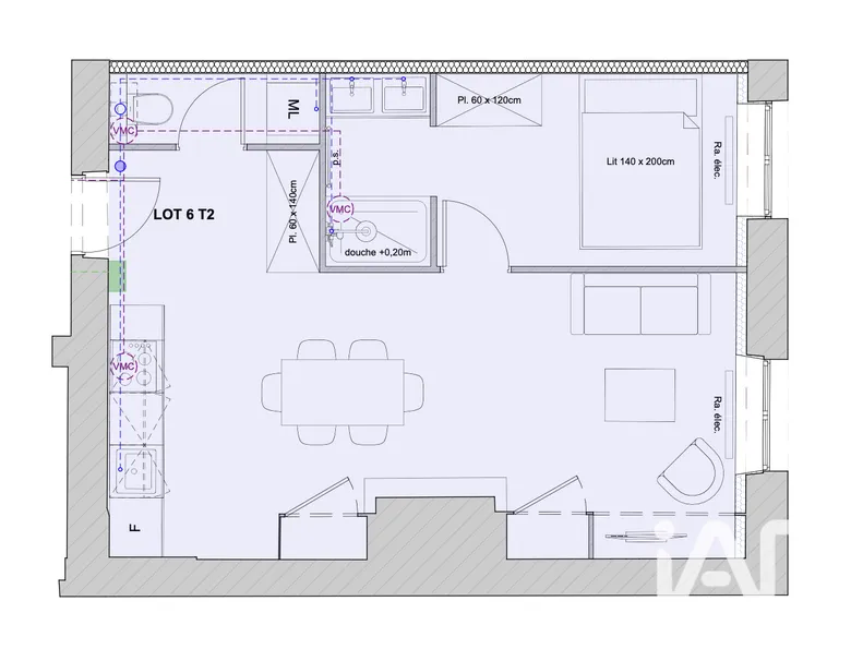Appartement 2 pièces 38 m² · à Lyon · 38 m² · 143 000 €