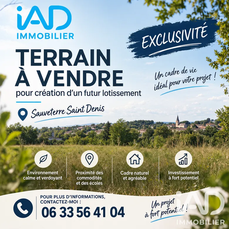 Terrain à bâtir à Sauveterre-Saint-Denis (47220) · 191 000 €