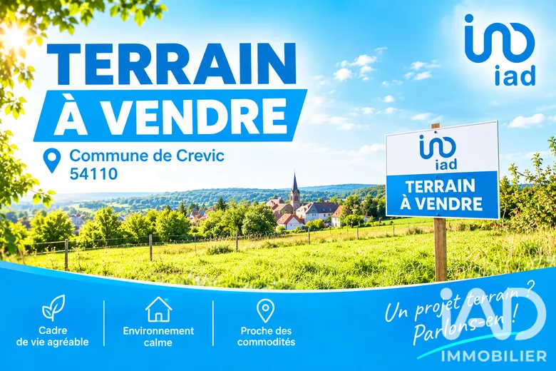 Terrain à bâtir à Crévic (54110) · 115 000 €