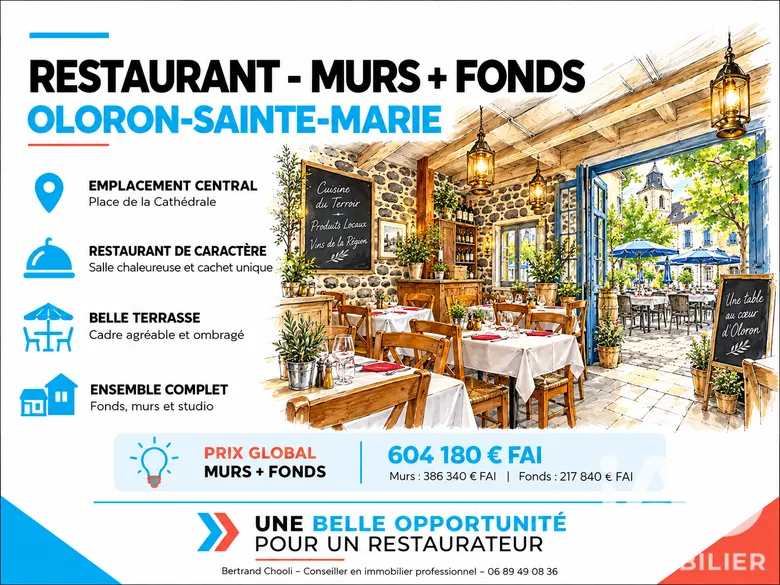 Local commercial 120 m² · à Oloron-Sainte-Marie · 120 m² · 217 840 €