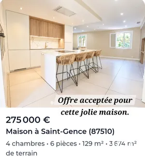 Maison à Saint-Gence (87510)